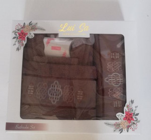 Set Prosoape si Halat din Bumbac 4 Piese LUISA LUS12