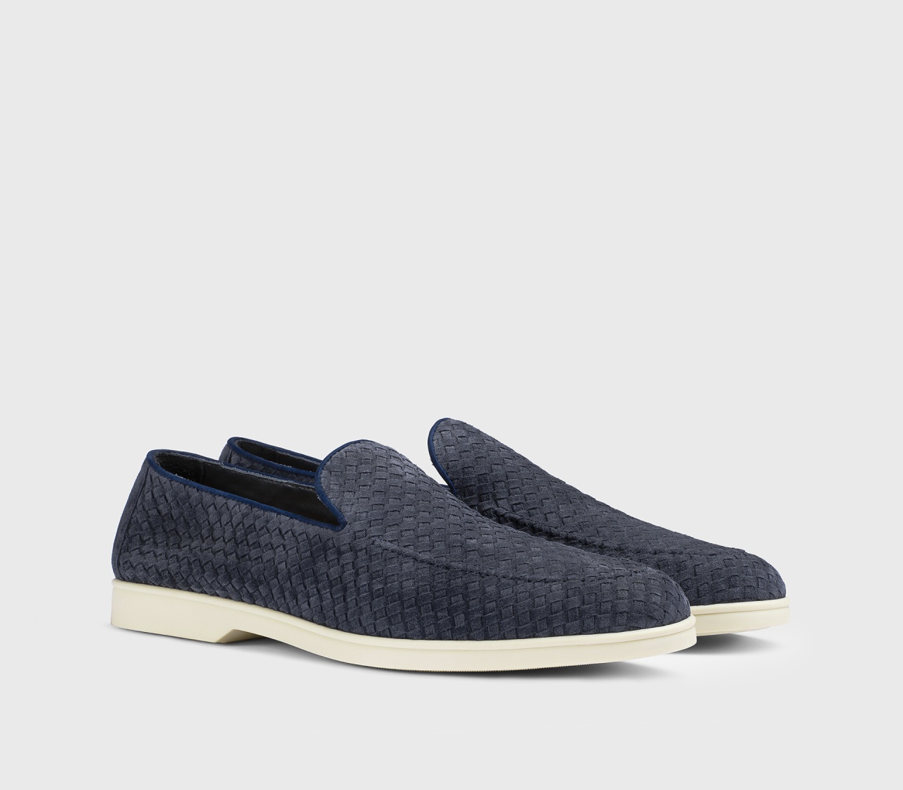 DOUCAL’S Men Sneakers DU3285ROGEUF235BB15 BLUE Men's sneaker in leather | blue - Doucal's