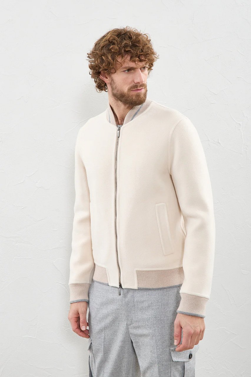 Cashmere bomber sale jacket