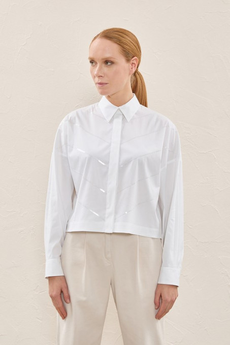PESERICO | Дамска риза в бял цвят
