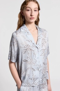 PESERICO | Printed viscose satin shirt - Img 3
