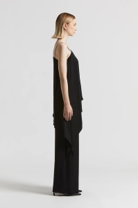 PESERICO |Asymmetrical viscose one-shoulder top - Img 3