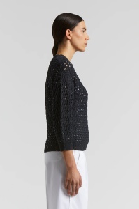PESERICO | Cotton cordonnet sweater with sequins - Img 3