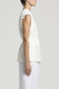 PESERICO | Linen drill and organza vest - Img 4