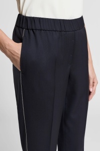 Loro Piana merino wool trousers with elastic - Img 3