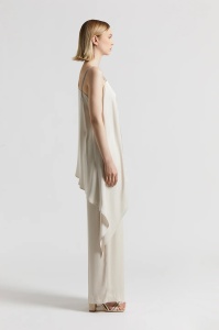 PESERICO | Asymmetrical viscose one-shoulder top - Img 2
