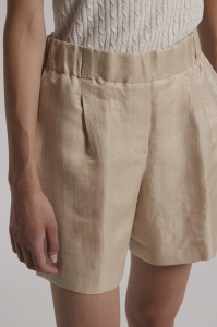 PESERICO | Elegant linen shorts - Img 3