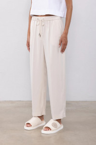 Peserico | Pants with elastic waistband and drawstring - Img 1