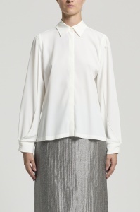 Peserico | Silk-blend crepe de chine shirt