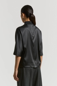 PESERICO | Stretch silk satin T-shirt - Img 2
