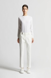 PESERICO | Compact cotton viscose trousers - Img 3