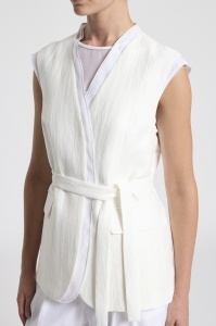 PESERICO | Linen drill and organza vest - Img 3