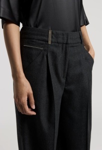 PESERICO | Women's wool and cashmere trousers - Img 3