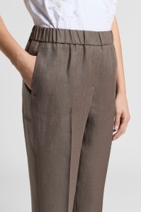 Pure linen gabardine trousers - Img 3