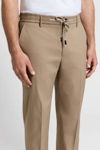 PESERICO | Cotton-blend poplin jogger trousers - Img 3