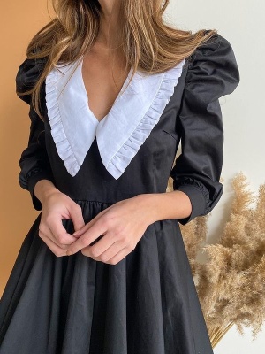 Rochie SCARLET cu guler atașat - Img 4
