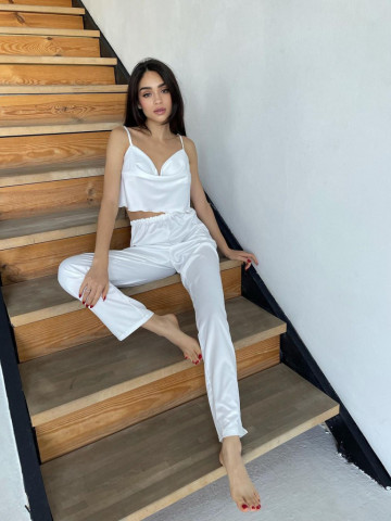 Set de noapte cu maiou si pantalon lung - Img 3