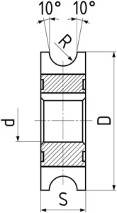 Freza cu alezaj DIN 855 STAS 3540, diametru 50 mm latime 8 mm, numar dinti 14 diametru prindere 16 mm, material Co5% raza 1,5