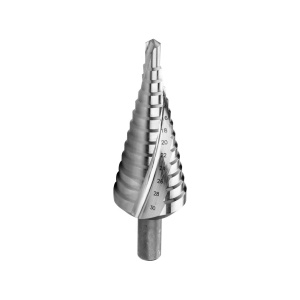 Burghiu in 10 trepte, coada cilindrica, HSS, 6-24x85 mm
