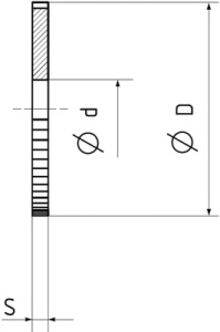 Freza cu alezaj, DIN 1837, STAS 1159/A, diametru 20 mm, latime 0,15 mm, numar dinti 80, diametru prindere 5 mm, material HSS