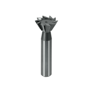 Freza cu coada cilindrica, DIN 1833, STAS 5145, diametru 20 mm, lungime 63 mm, numar dinti 10, diametru coada 12 mm, material HSS, unghi 45