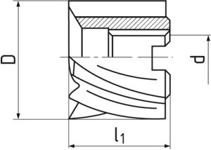 Freza cu alezaj, DIN 841, STAS 580, diametru 30 mm, numar dinti 6, diametru prindere 13 mm, material Co5%