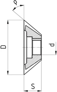 Freza cu alezaj, DIN 842, STAS 11910, diametru 50 mm, latime 15 mm, numar dinti 16, diametru prindere 13 mm, material Co5%