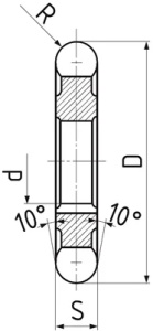 Freza cu alezaj, DIN 856, STAS 3546, diametru 50 mm, latime 2 mm, numar dinti 16, diametru prindere 16 mm, material Co5%