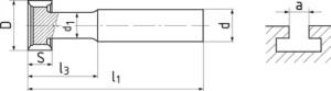 Freza cu coada cilindrica, DIN 851, STAS 1682, diametru 36 mm, lungime 103 mm, numar dinti 8, diametru coada 25 mm, material HSS