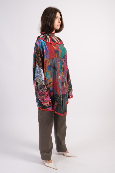 Bluza multicolora patchwork - Img 3