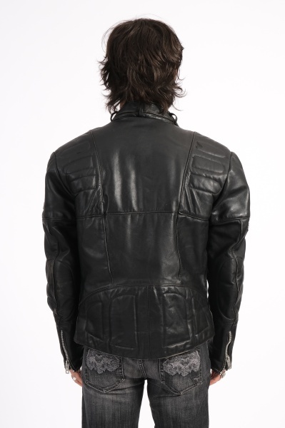 Jacheta biker din piele naturala - Img 2