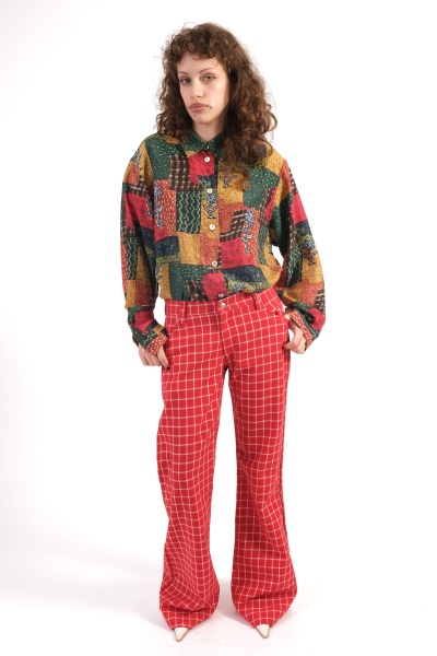 Pantalon din stofa de bumbac