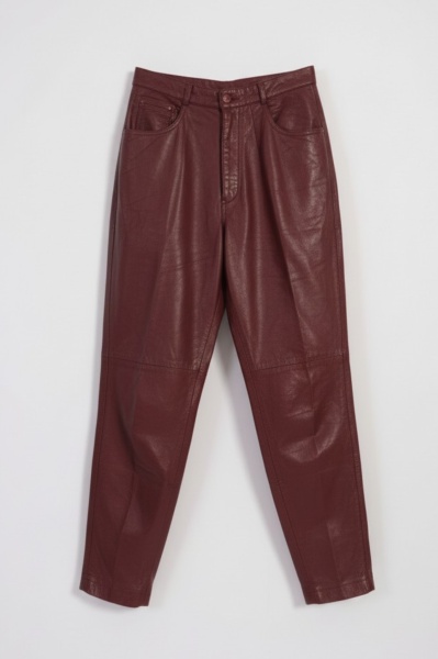 Pantaloni vintage din piele naturala - Img 5
