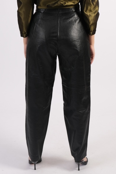 Pantaloni vintage din piele naturala - Img 2