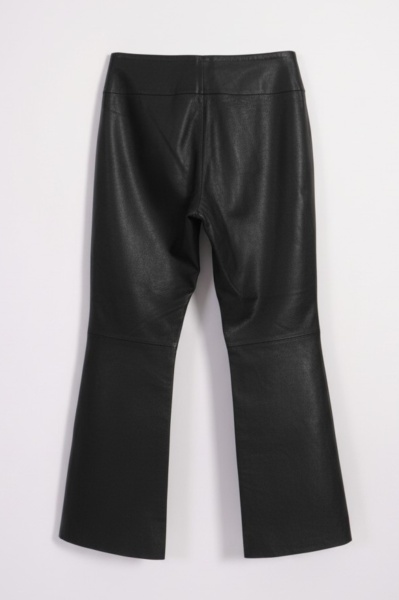 Pantalon bootcut din piele naturala - Img 6