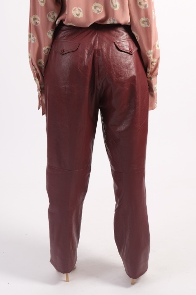 Pantaloni vintage din piele naturala - Img 2