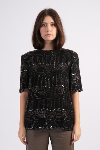 Bluza din matase cu paiete