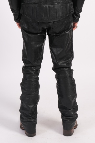 Pantalon negru din piele naturala - Img 2