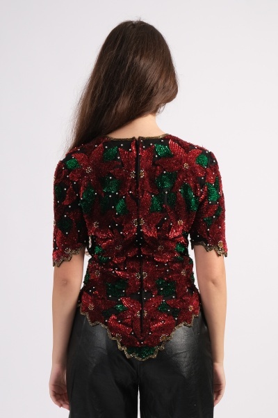 Bluza din matase cu paiete - Img 2