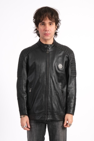 Jacheta din piele naturala Philipp Plein