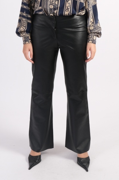 Pantalon bootcut din piele naturala