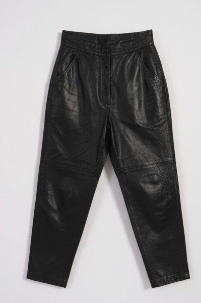 Pantaloni vintage din piele naturala - Img 4