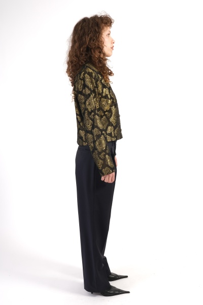 Sacou scurt elegant din brocart - Img 3