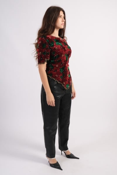 Bluza din matase cu paiete - Img 3