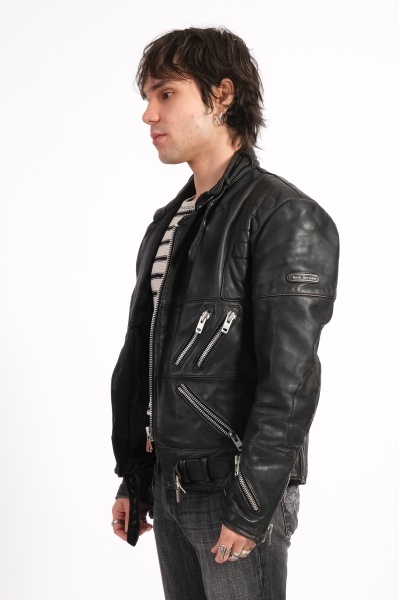 Jacheta biker din piele naturala
