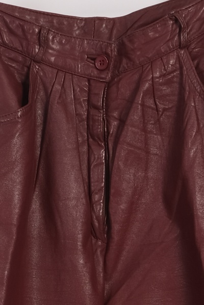 Pantaloni vintage din piele naturala - Img 4