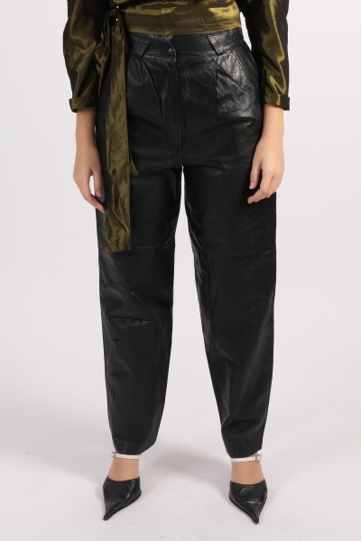Pantaloni vintage din piele naturala