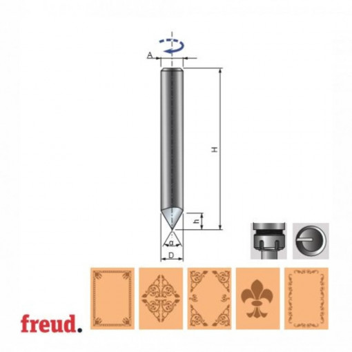 Freza din carbura solida pentru sculptura - PI01MD
