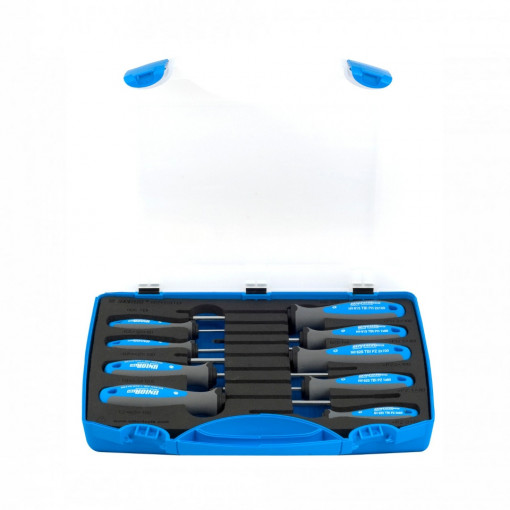 Set de surubelnite TBI cu profil plat, PH si PZ in cutie plastic - 607PB9TBI