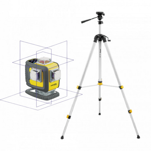 Laser in cruce cu raza violet - CL4D-P + trepied SJJ-M1EX